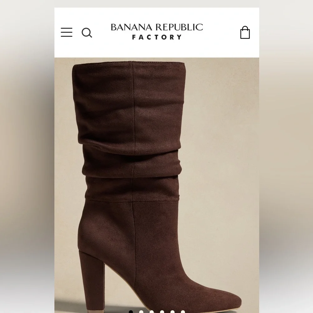 Vegan Suede Slouch Boots - Picture 2 of 2